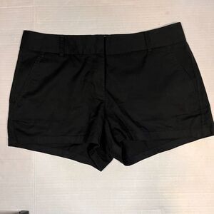 J Crew Women's Black Normcore Minimalist 100% Cotton Chino Broken In Shorts SZ 6